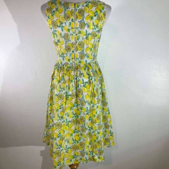 Anthropologie Lemon Print Sleeveless V-Neck Sundress - Picture 3 of 11